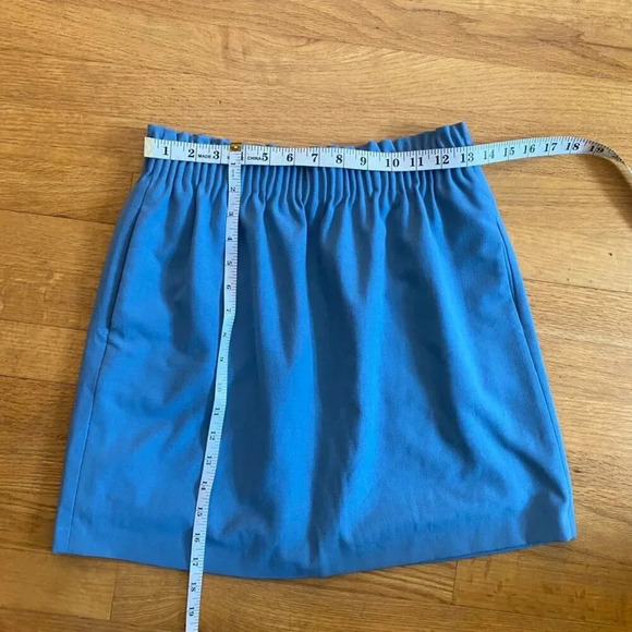J. Crew Mercantile Blue Paper Bag Waist Mini Skirt - Picture 8 of 8